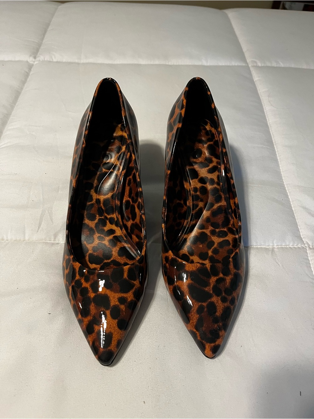 I.N.C Leopard Print Pointed Toe Pumps in Brown and Black
